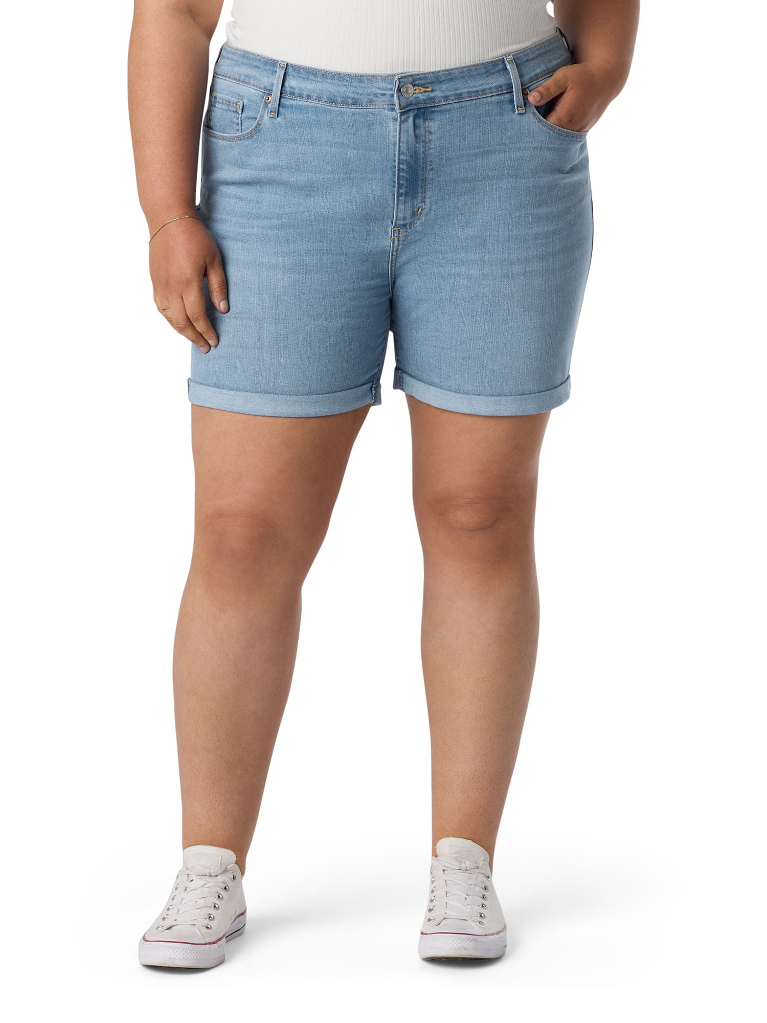 Levi Strauss Signature Women's and Women's Plus Mid Rise 5" Shorts, Sizes 0-26