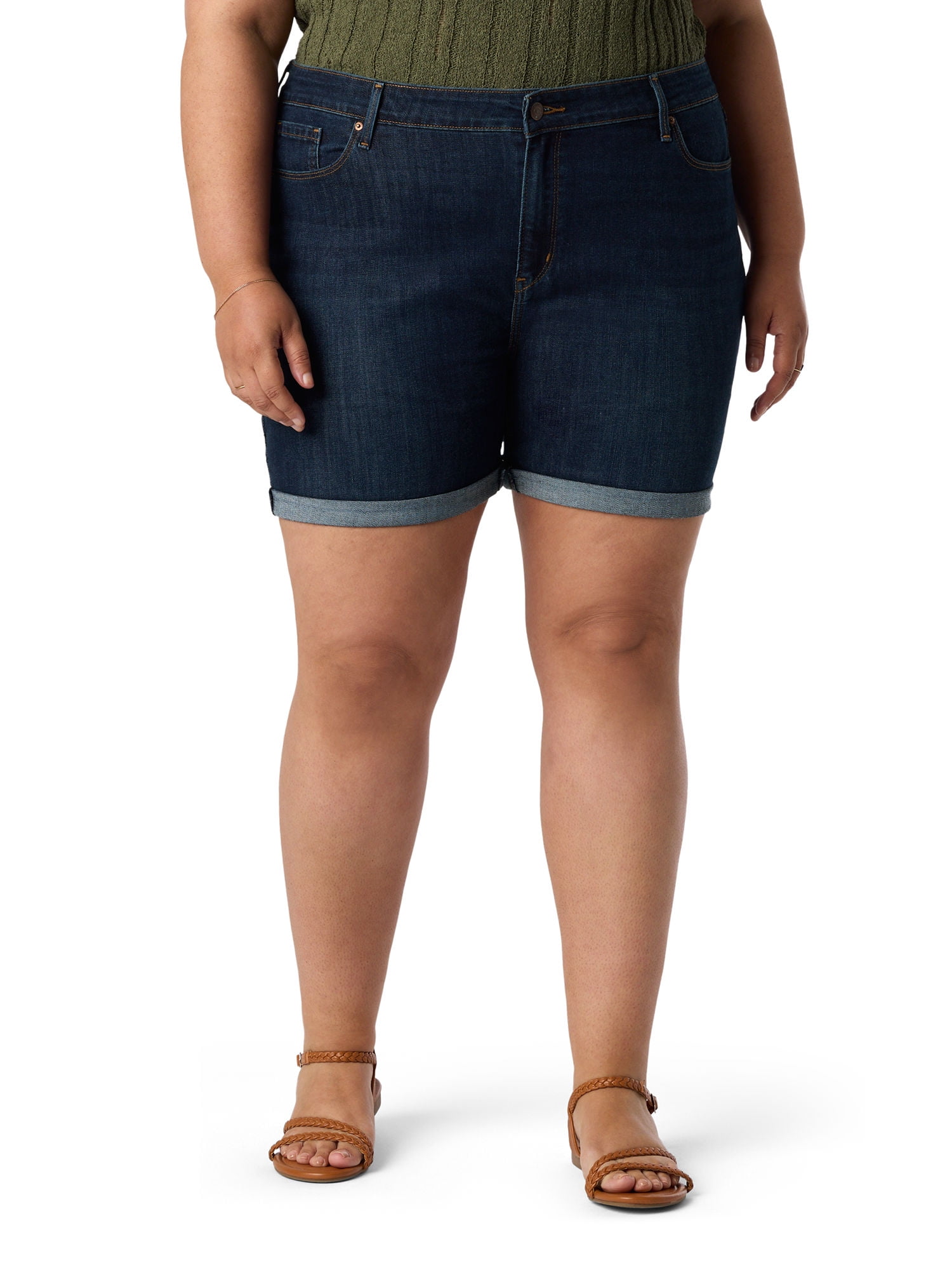 Levi Strauss Signature Women's and Women's Plus Mid Rise 5" Shorts, Sizes 0-26