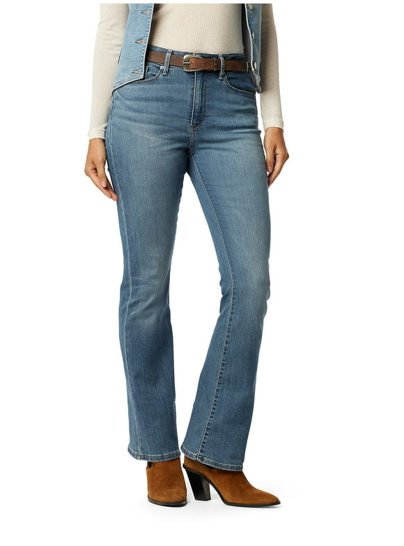 Women's and Women's Plus Mid Rise Bootcut Jeans, Inseams: 29.5", 31.5", 33.5", Sizes 2-28