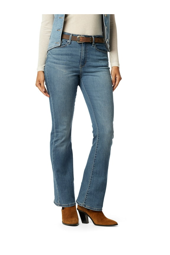 Women's and Women's Plus Mid Rise Bootcut Jeans, Inseams: 29.5", 31.5", 33.5", Sizes 2-28