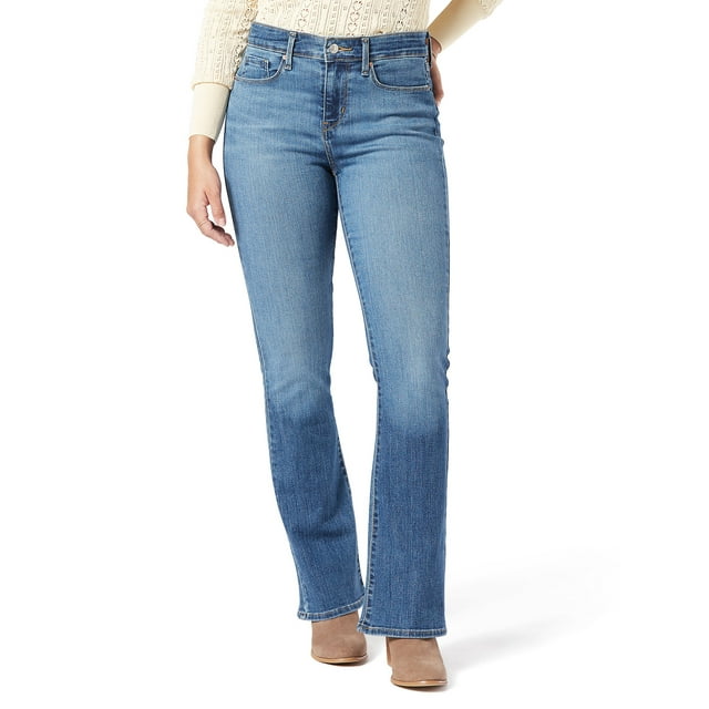 Levi Strauss Signature Women's and Women's Plus Mid Rise Bootcut Jeans, 30", 32” and 34" Inseams, Sizes 2-28