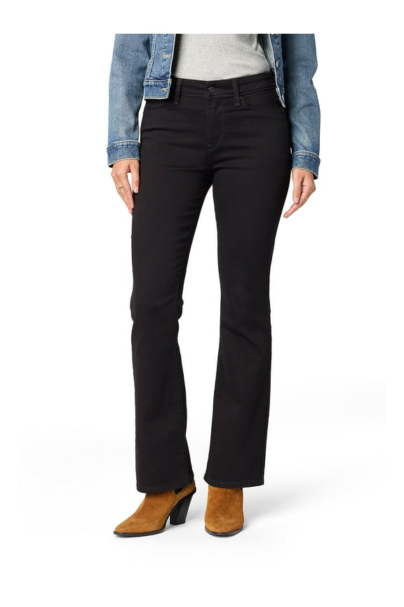 Women's and Women's Plus Mid Rise Bootcut Jeans, Inseams: Short, Regular, Long; Sizes 2-28