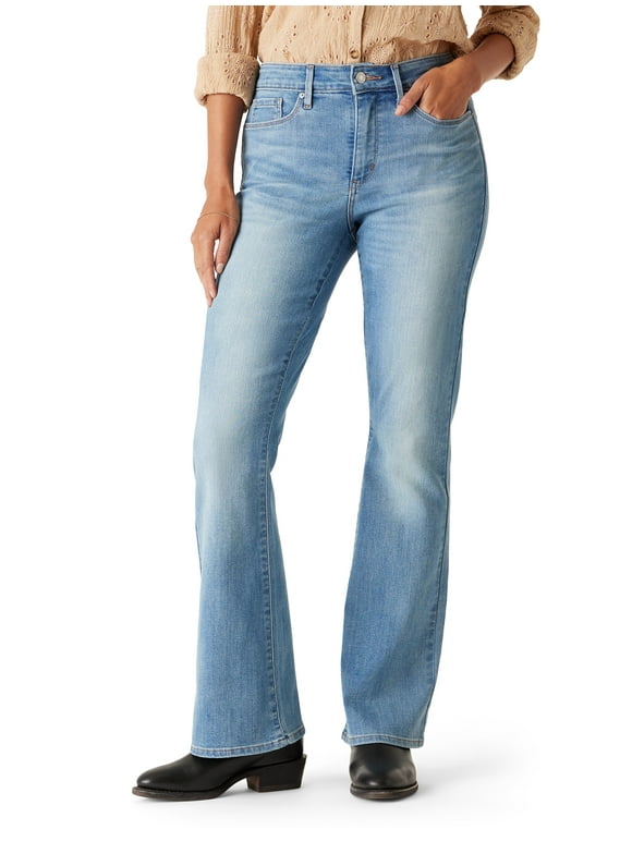 Women's and Women's Plus Mid Rise Slimming Bootcut Jeans, 29.5", 31.5” and 33.5” Inseams, Sizes 2-28