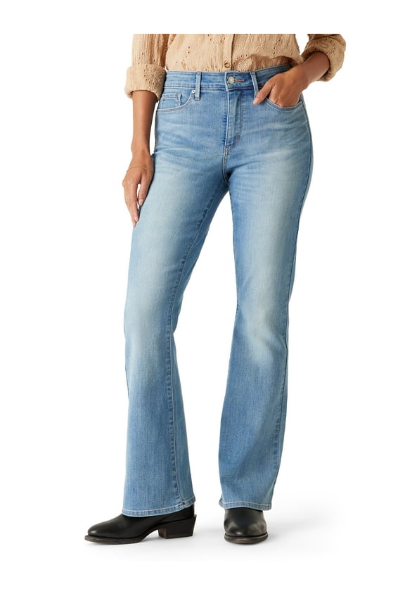 Women's and Women's Plus Mid Rise Slimming Bootcut Jeans, 29.5", 31.5” and 33.5” Inseams, Sizes 2-28