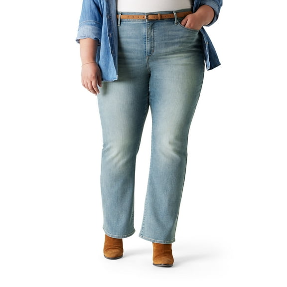 Levi Strauss Signature Women's and Women's Plus Mid Rise Slimming Bootcut Jeans, 29.5", 31.5” and 33.5” Inseams, Sizes 2-28