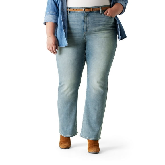 Levi Strauss Signature Women's and Women's Plus Mid Rise Slimming Bootcut Jeans, 29.5", 31.5” and 33.5” Inseams, Sizes 2-28