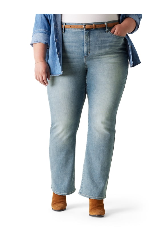 Women's and Women's Plus Mid Rise Slimming Bootcut Jeans, 29.5", 31.5” and 33.5” Inseams, Sizes 2-28
