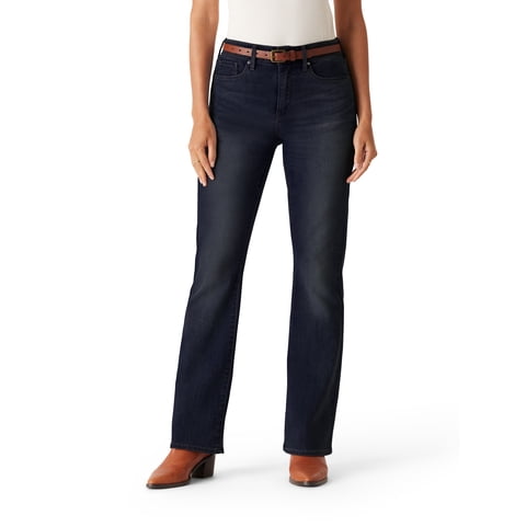 Women's and Women's Plus Mid Rise Bootcut Jeans, Inseams: Short, Regular, Long; Sizes 2-28