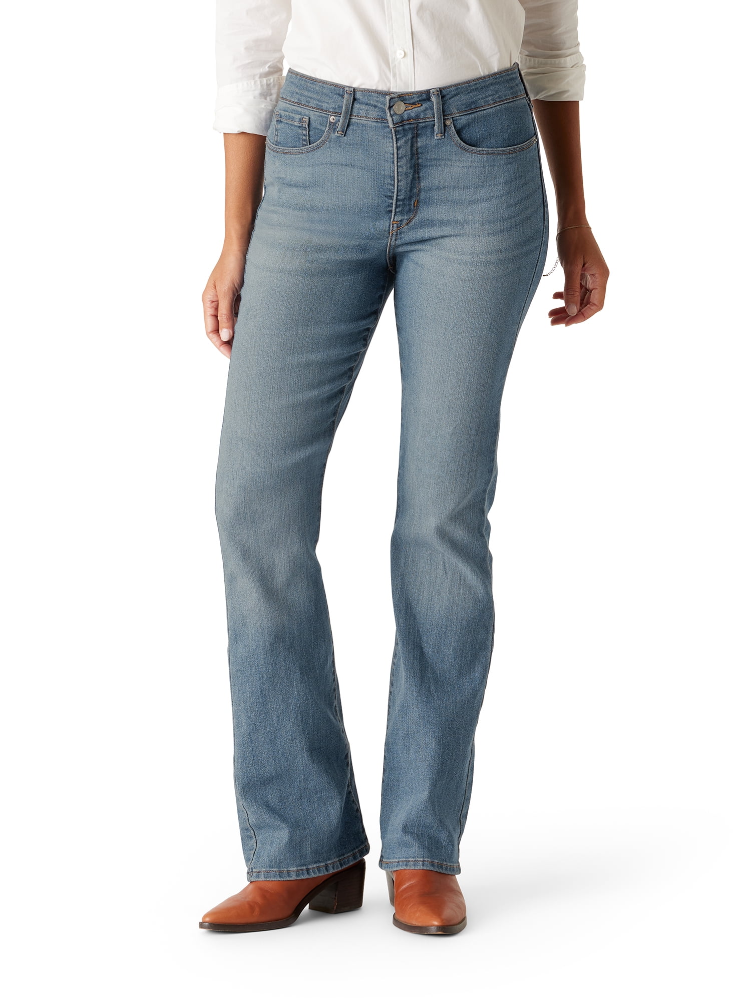 Levi Strauss Signature Women's and Women's Plus Mid Rise Bootcut Jeans, Inseams: Short, Regular, Long; Sizes 2-28