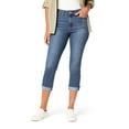 thumbnail image 1 of Levi Strauss Signature Women's and Women's Plus Mid Rise Capri Jeans, Sizes 2-28, 1 of 7