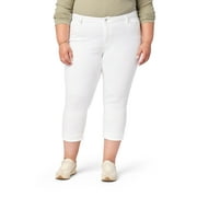 Levi Strauss Signature Women's and Women's Plus Mid Rise Capri Jeans, 25" Inseam, Sizes 2-28
