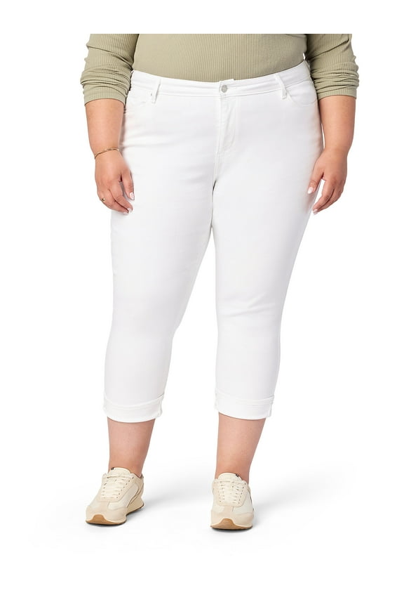 Women's and Women's Plus Mid Rise Capri Jeans, Sizes 2-28