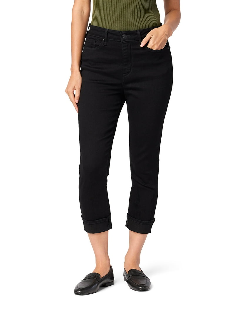 Levi Strauss Signature Women's Plus Mid Rise Capri Jeans Stretch