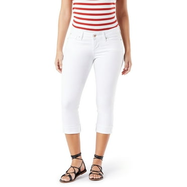 Levi Strauss Signature Women's and Women's Plus Mid Rise Capri Jeans, 25" Inseam, Sizes 2-28