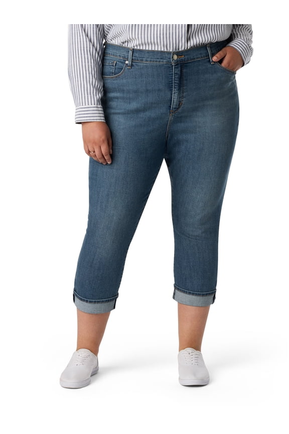 Women's and Women's Plus Mid Rise Capri, Sizes 16-26