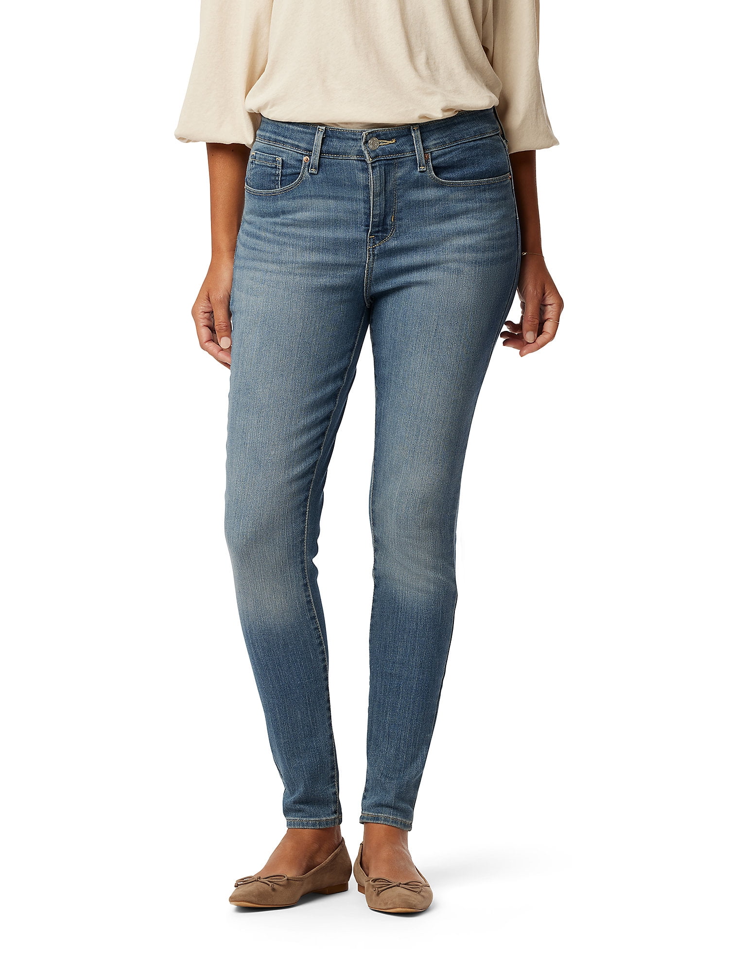 Levi's JEANS FOR WOMEN サイン Levi Strauss Signature women's Mid Rise Skinny Jeans - Walmart.com