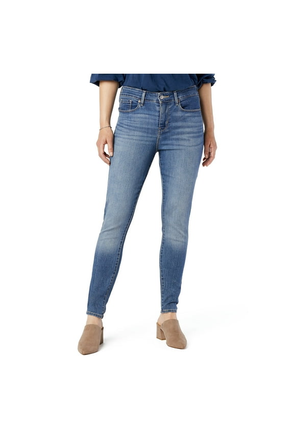 Women's and Women's Plus Mid Rise Skinny Jeans, Sizes 2-28