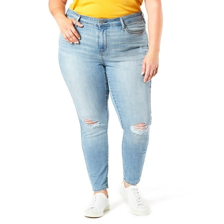 Levi Strauss Signature Women's and Women's Plus Mid Rise Skinny Jeans, Sizes 2-28