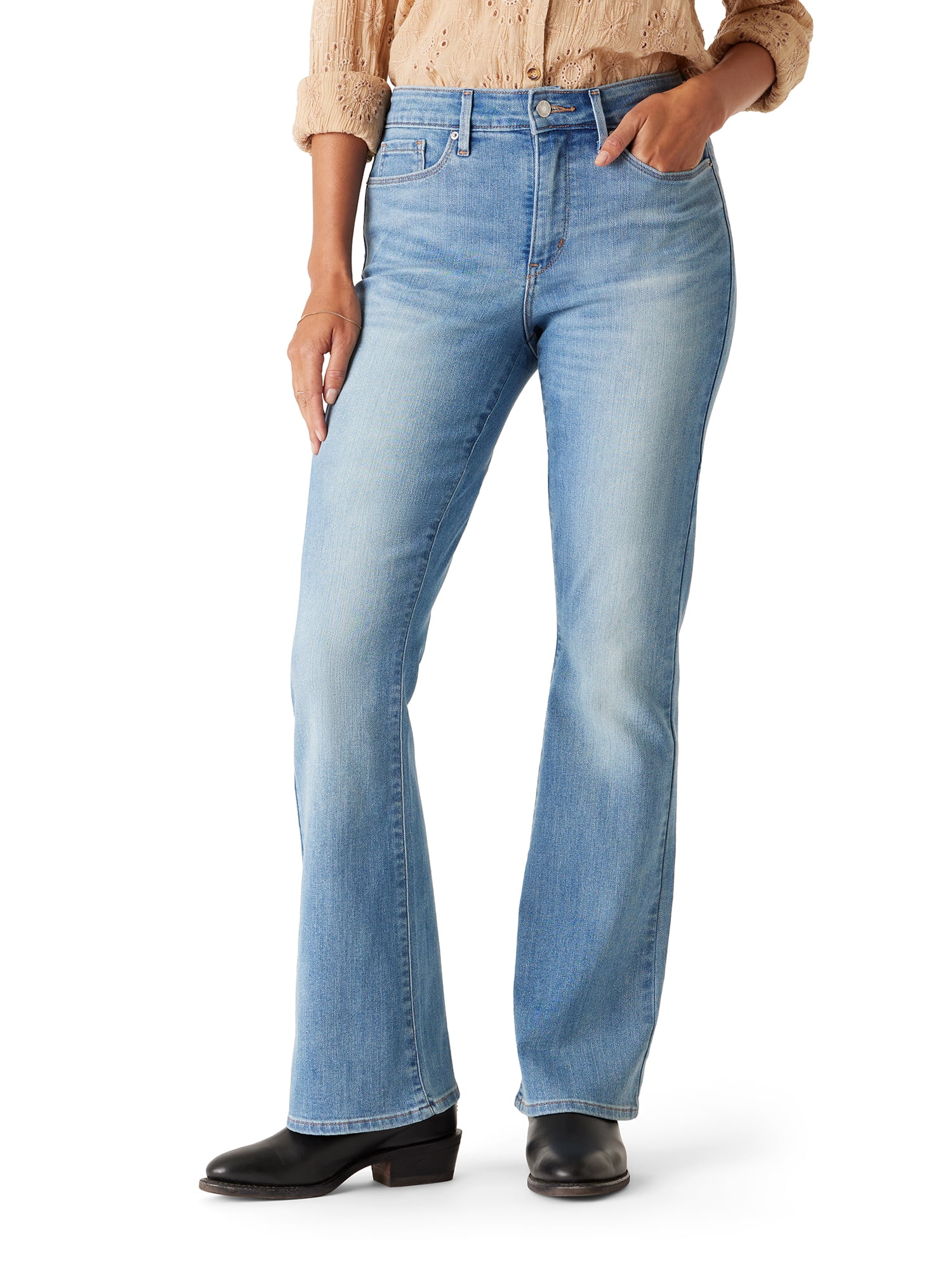 Levi Strauss Signature Women's and Women's Plus Mid Rise Slimming Bootcut Jeans, Sizes 2-26