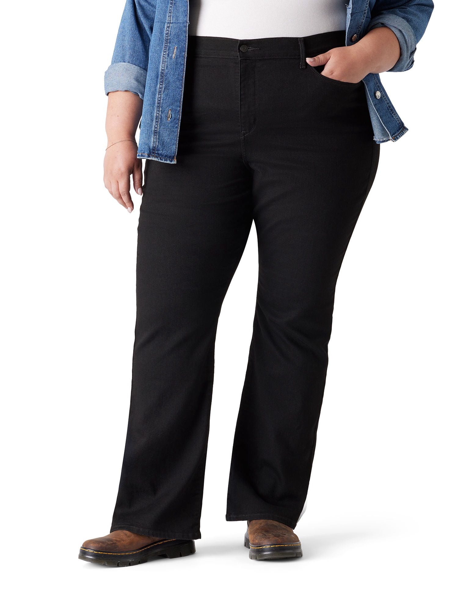 Levi Strauss Signature Women's and Women's Plus Mid Rise Slimming Bootcut Jeans, Sizes 2-26