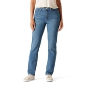 Levi Strauss Signature Womens and Womens Plus Mid Rise Straight Jeans, Tummy-Smoothing Pannel, Sizes 2-26
