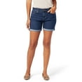 thumbnail image 1 of Levi Strauss Signature Women's and Women's Plus Size Mid Rise 5" Cuffed Shorts, Sizes 2-28, 1 of 5