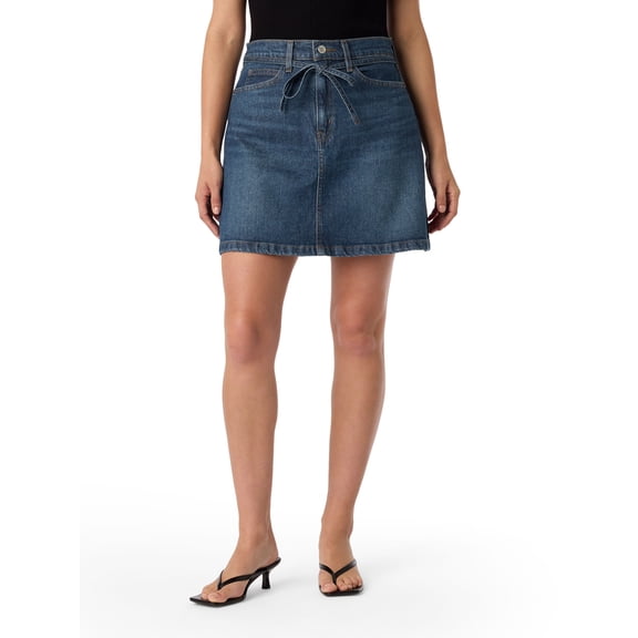 Levi Strauss Signature Women's and Women's Plus Vintage Belted Skirt, Sizes 0-22