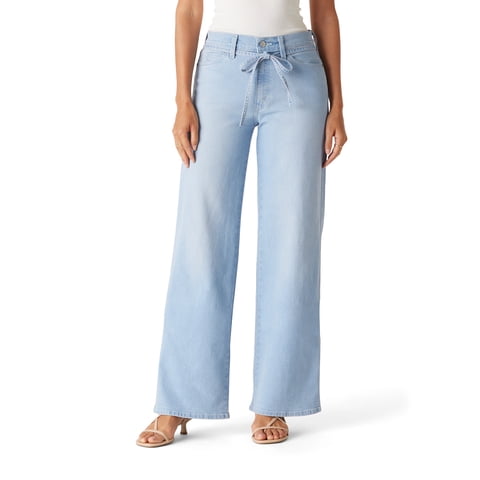 Women's and Women's Plus Vintage Belted Wide Leg, Sizes 2-16