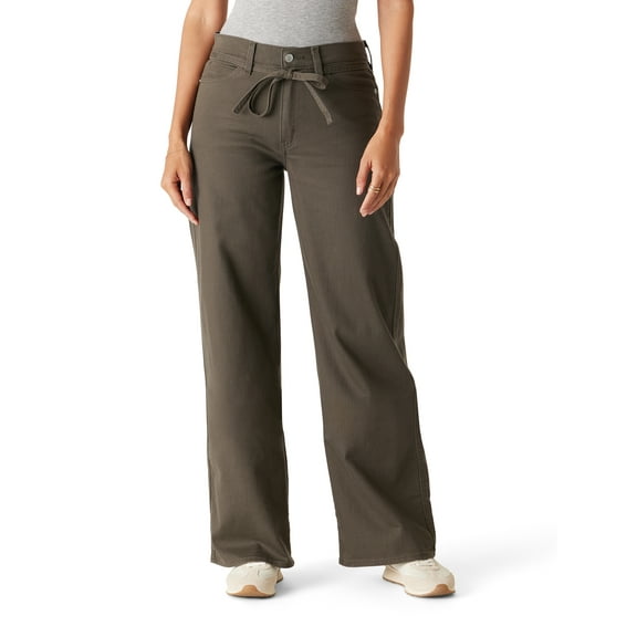 Levi Strauss Signature Women's and Women's Plus Vintage Belted Wide Leg, Inseam: 30.5, Sizes 2-26