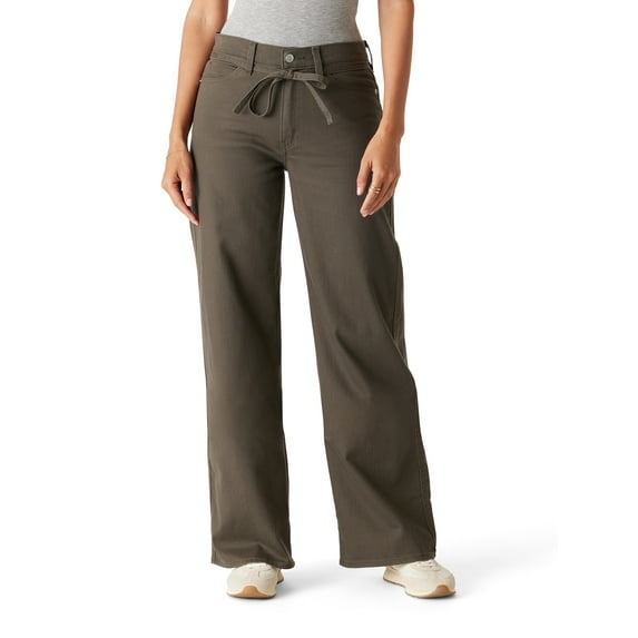 Levi Strauss Signature Women's and Women's Plus Vintage Belted Wide Leg, Inseam: 30.5, Sizes 2-26
