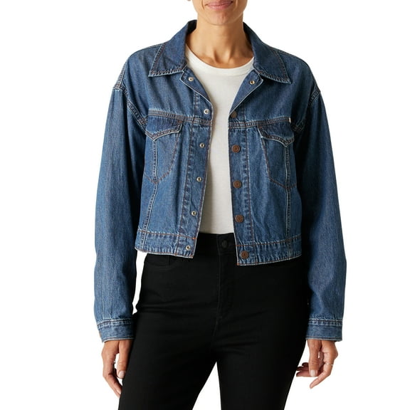 Levi Strauss Signature Women’s and Women’s Plus Way Out West Vintage Easy Trucker Denim Jacket, Sizes XS-4X