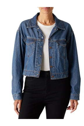 Women’s and Women’s Plus Way Out West Vintage Easy Trucker Denim Jacket, Sizes XS-XL