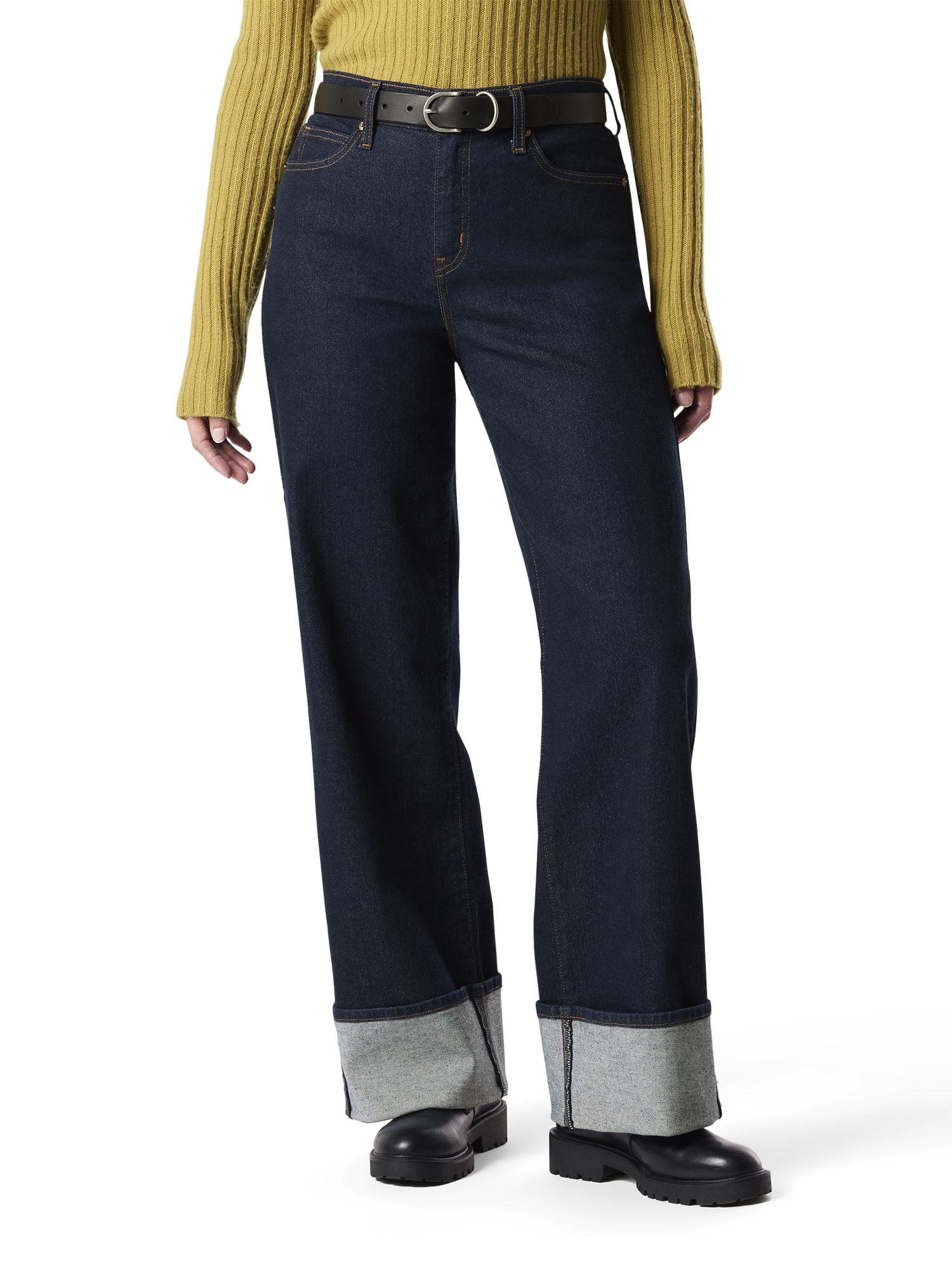 Levi Strauss Signature Women's and Women's Plus Vintage Relaxed Cuffed Stovepipe Jeans