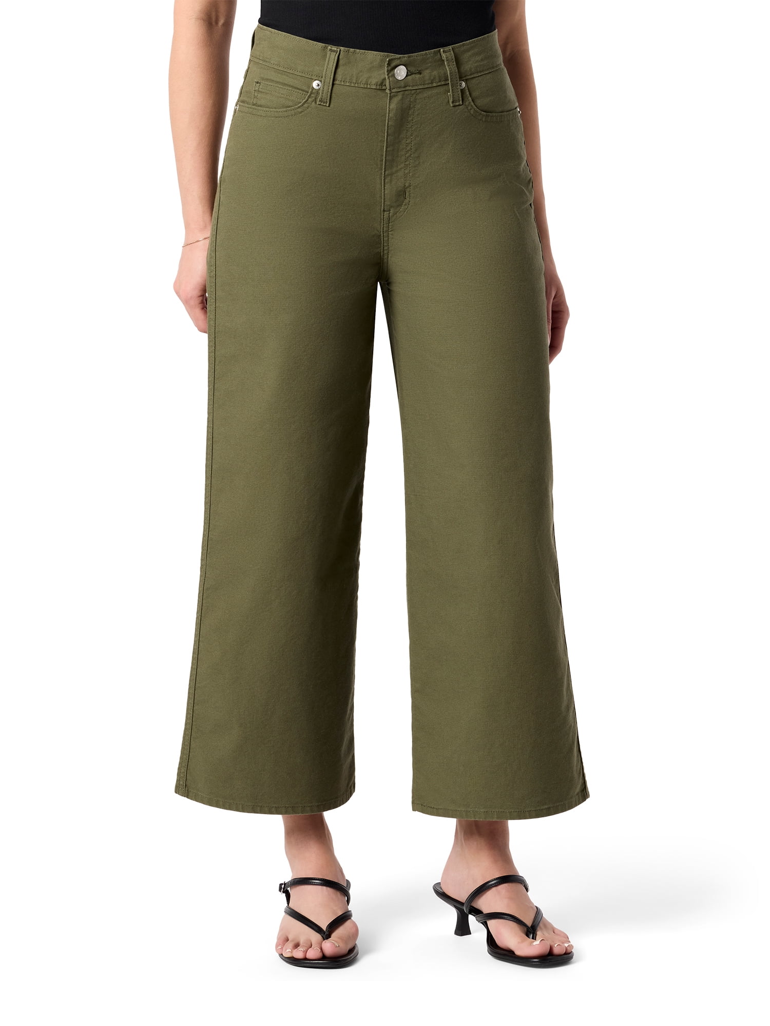 Levi Strauss Signature Women's and Women's Plus Vintage Wide Leg Crop Jeans