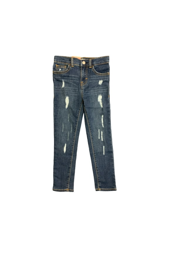 Levi Strauss Youth Girl's High Rise Super Skinny Stretch Adjustable Waist Jeans (DC1, 7/8)