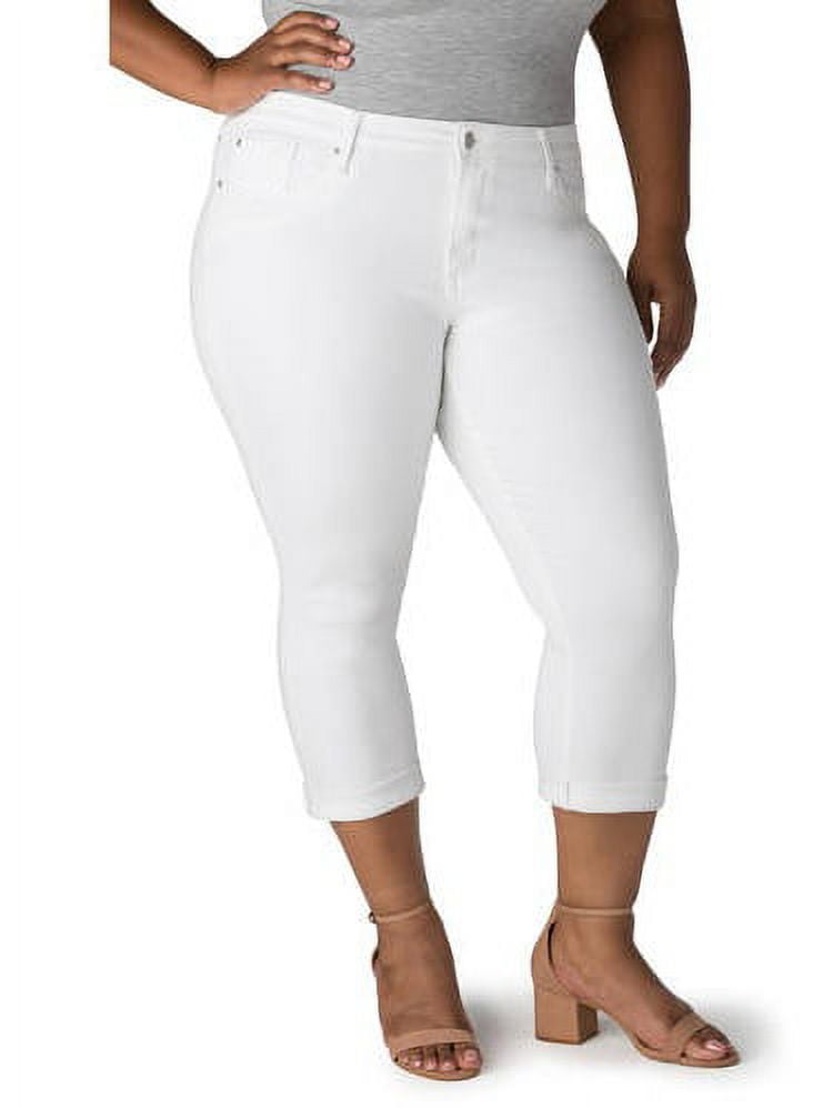 Levi Women's Plus Capris Cropped Stretch Pants