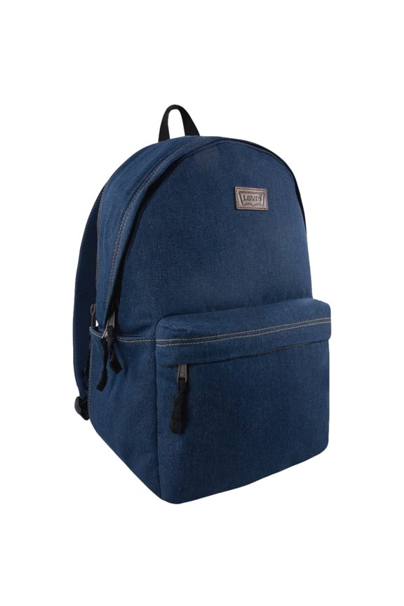 17" Denim Backpack with Laptop Sleeve, Denim Blue Del Rey