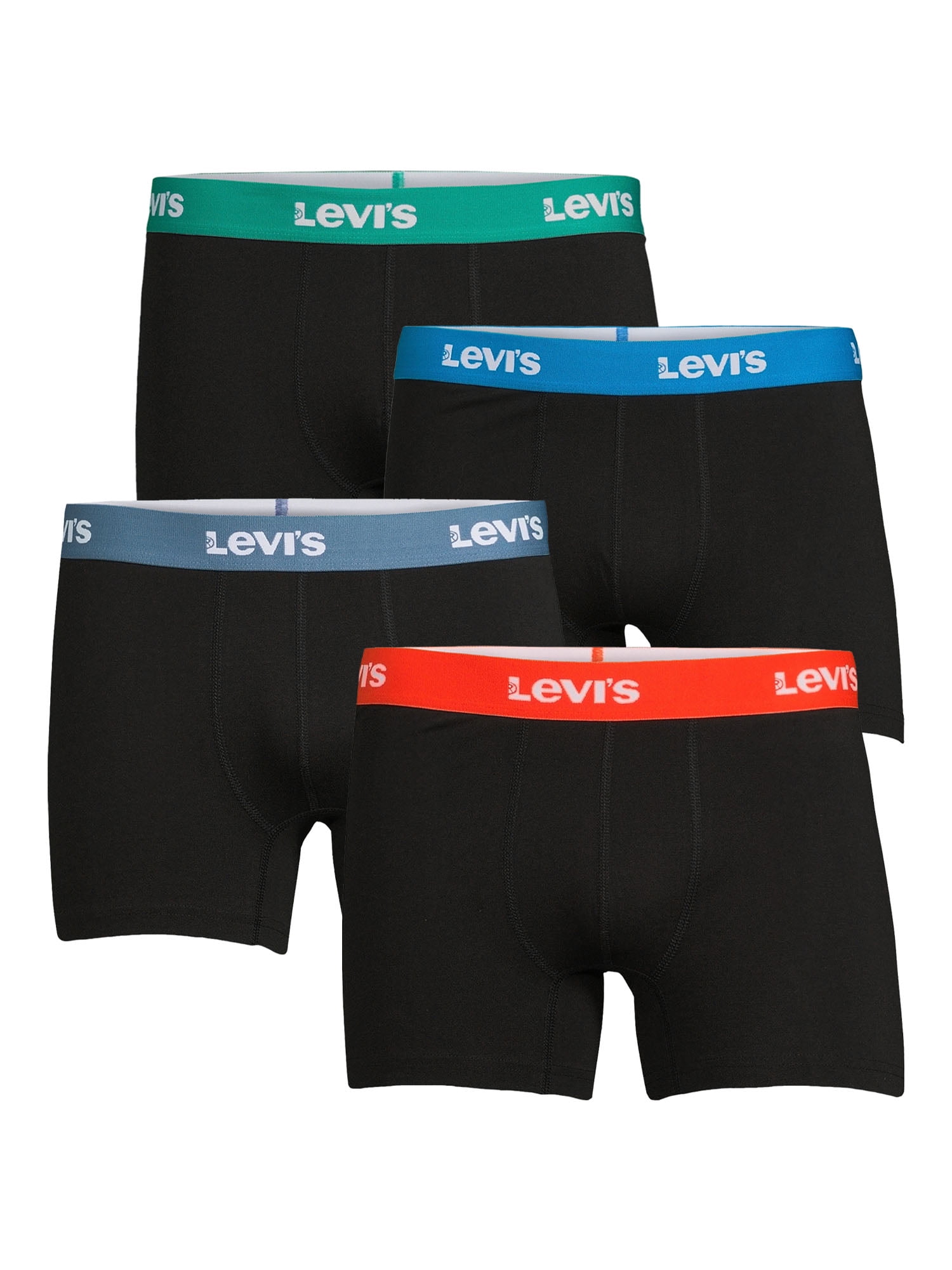 Levi's 4-Pack Adult Mens Cotton Stretch Boxer Briefs, Sizes S-XL