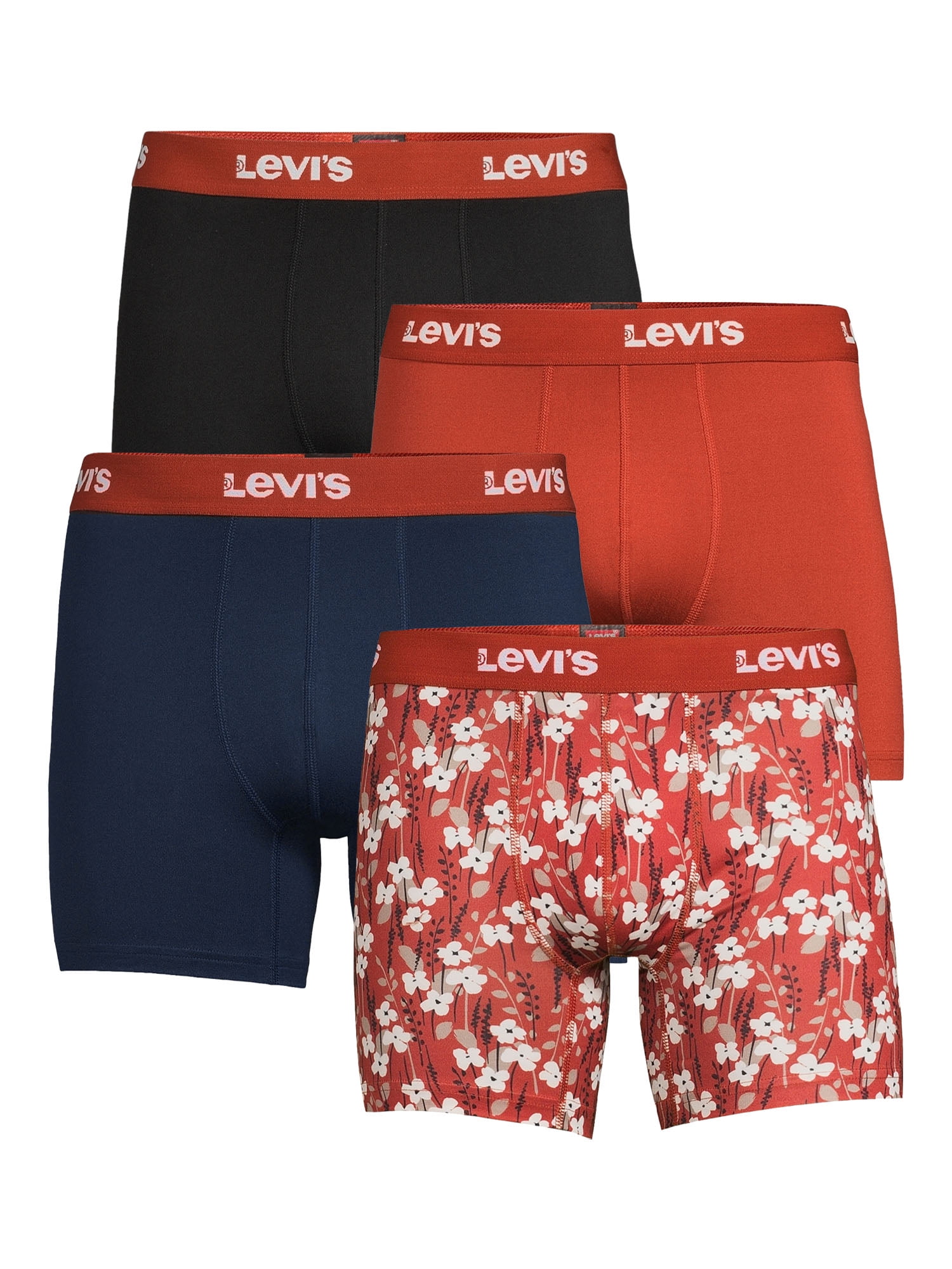 Levi's 4-Pack Adult Mens Stretch Boxer Sizes S-XL - Walmart.com