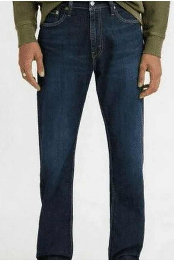 505 Jeans Mens Rinse Wash Regular Fit Straight Leg - Dark Blue Rinse