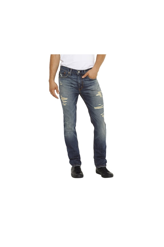 511 Slim Fit Jeans Blue Barnacle Destructed 38x30 Mens