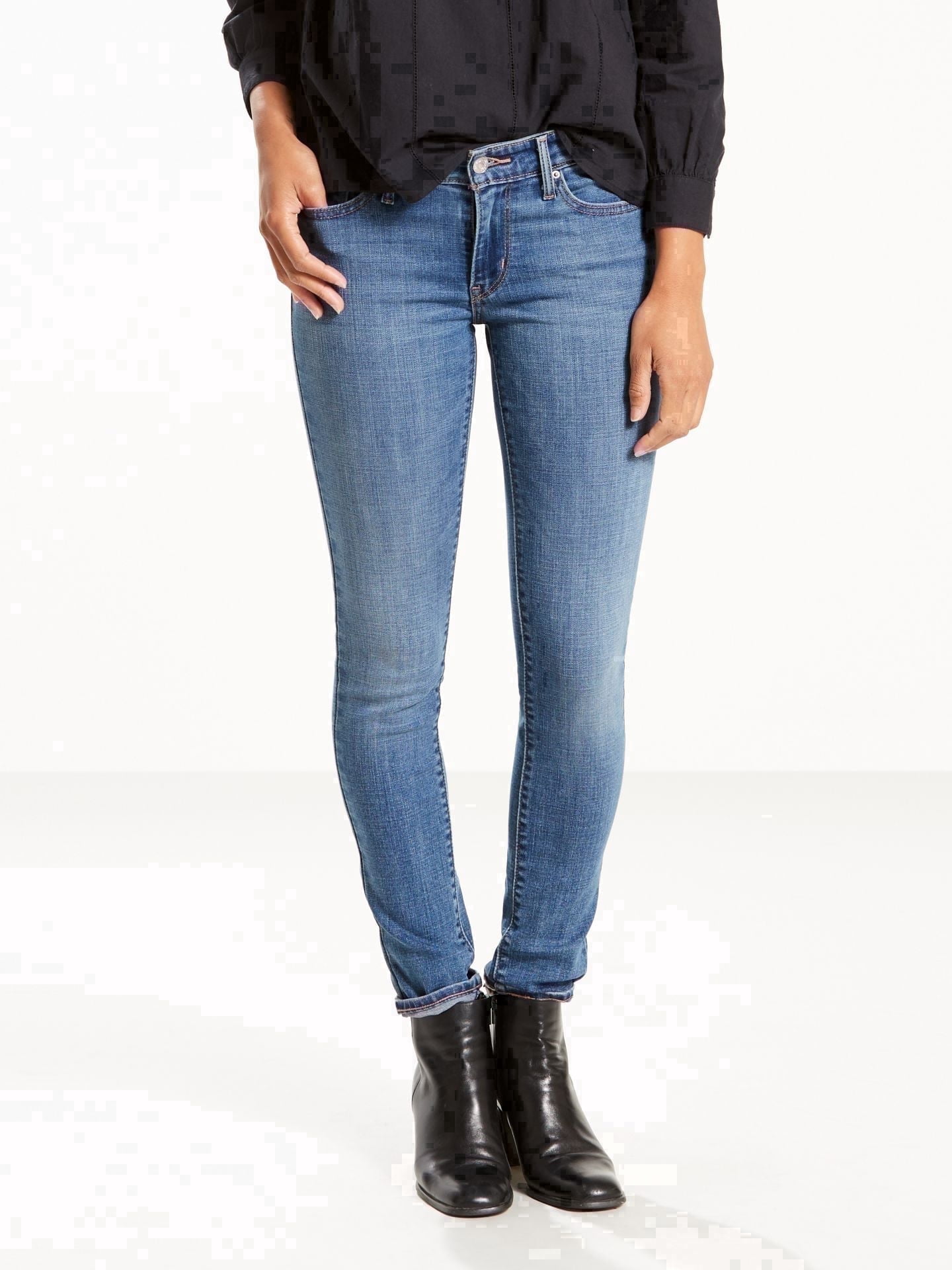 Levi's 711 Skinny Jeans - Indigo Rays, Indigo Rays, 28X30 - Walmart.com
