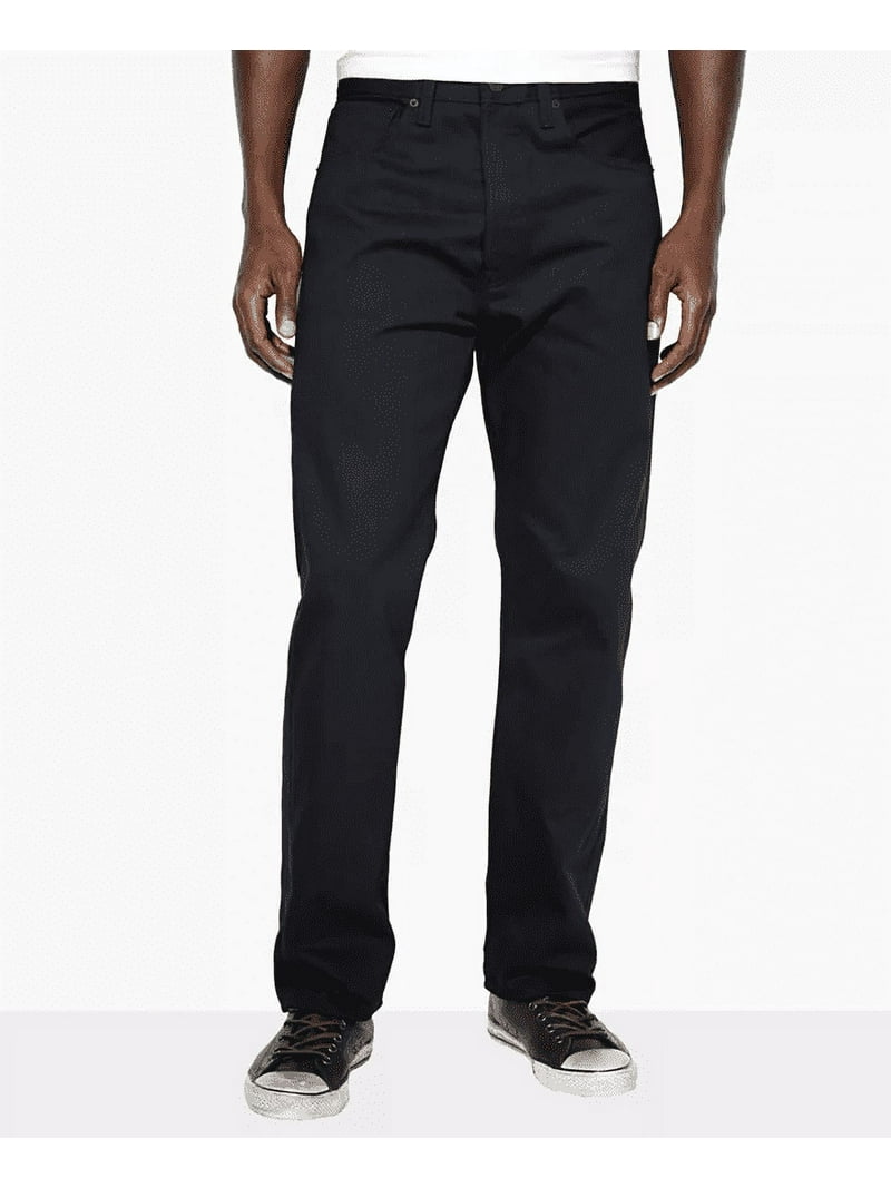 Levi's BLACK Men's 501 Original Shrink-to-Fit Non-Stretch