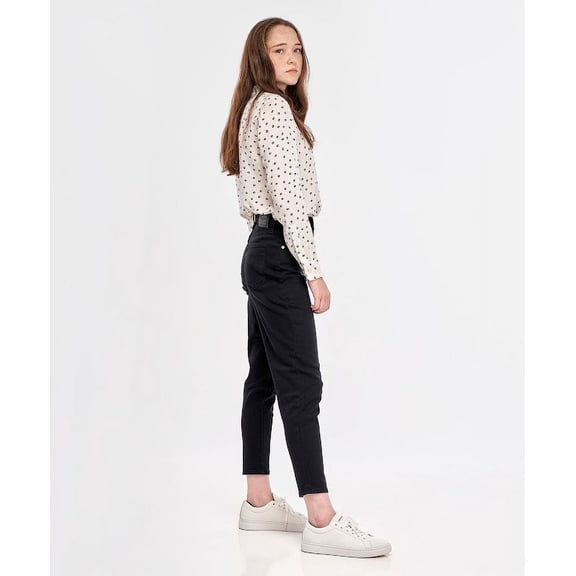 Levi's BLACK Women's High Rise Tapered Leg Mom Jeans, US 24x29