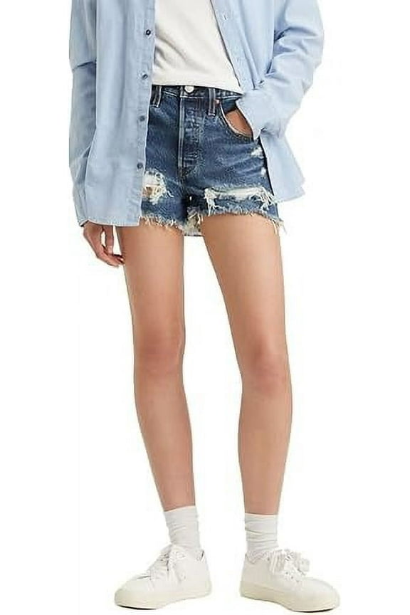 BLAME GAME Women's 501 High Rise Denim Shorts, US 30