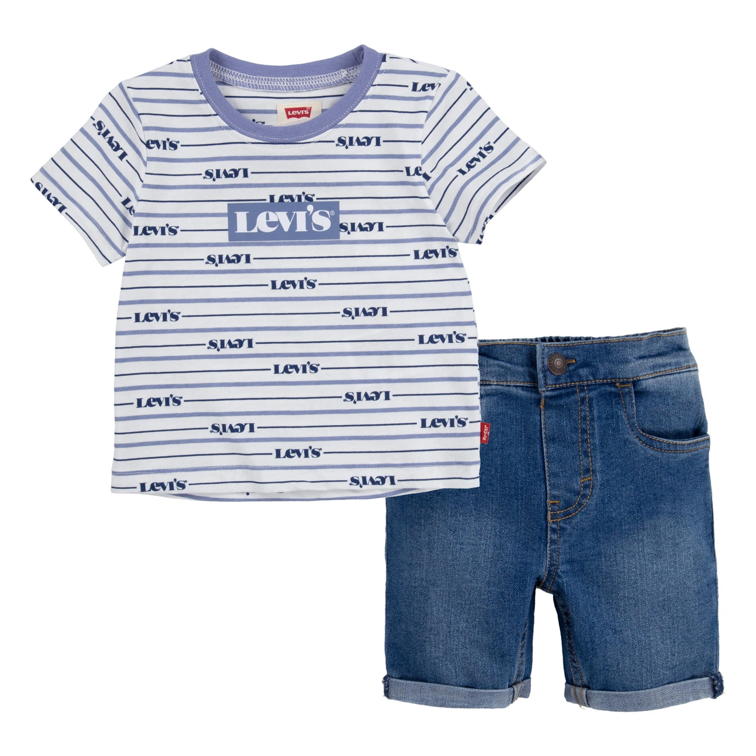  Levi's Baby Boys' Graphic T-Shirt and Overalls 2-Piece