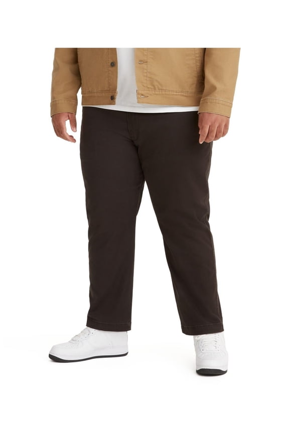 Big & Tall Mens Twill Stretch Chino Pants Black 3Xl