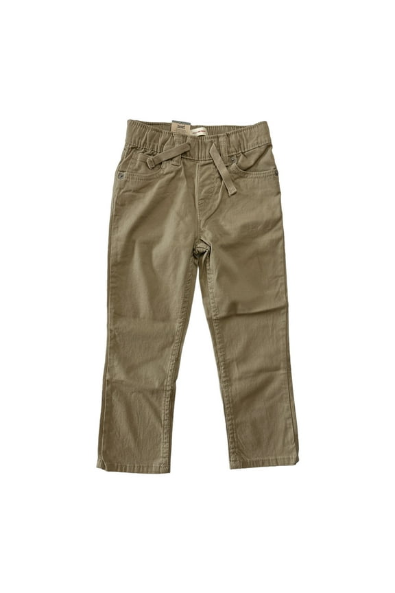 Boy's Comfort Waist Stretch Pull-On Slim Fit Pant (Khaki, 5)