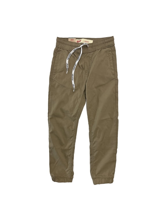 Boy's Slim Fit Elastic Cuff Stretch Jogger Pant (Peat, 4/5)
