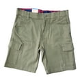 thumbnail image 1 of Levi's Boy's Zip Fly & Button Closure Belt Loops Adjustable Waistband Shorts (Olive, 12), 1 of 2
